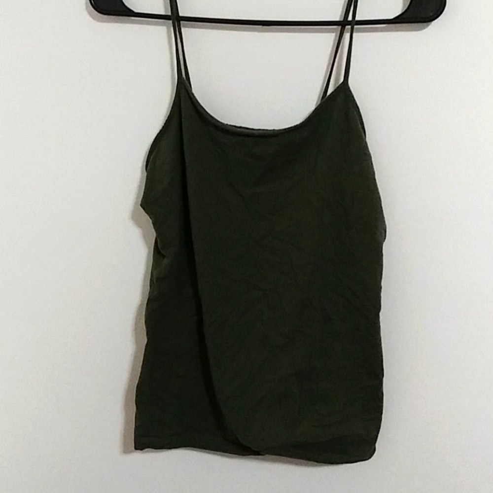 Army green tank top